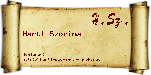 Hartl Szorina névjegykártya